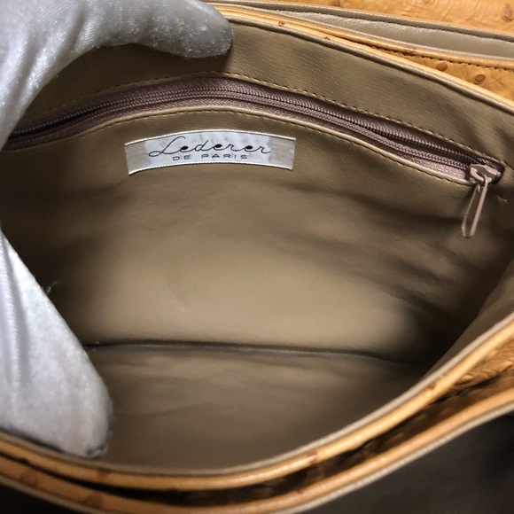 Lederer De Paris Vintage Ostrich Accordion Handbag - Picture 8 of 8